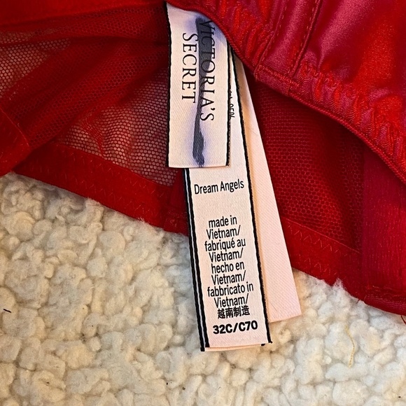 New! Victoria Secret DREAM ANGELS Cupped Bow Bra Top lipstick nwt 14370 - Picture 8 of 12